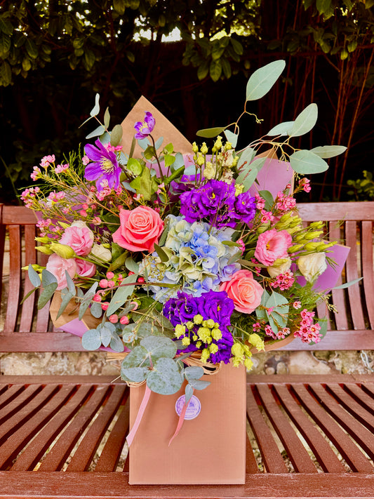 Hot pink’s purple and blues bouquet