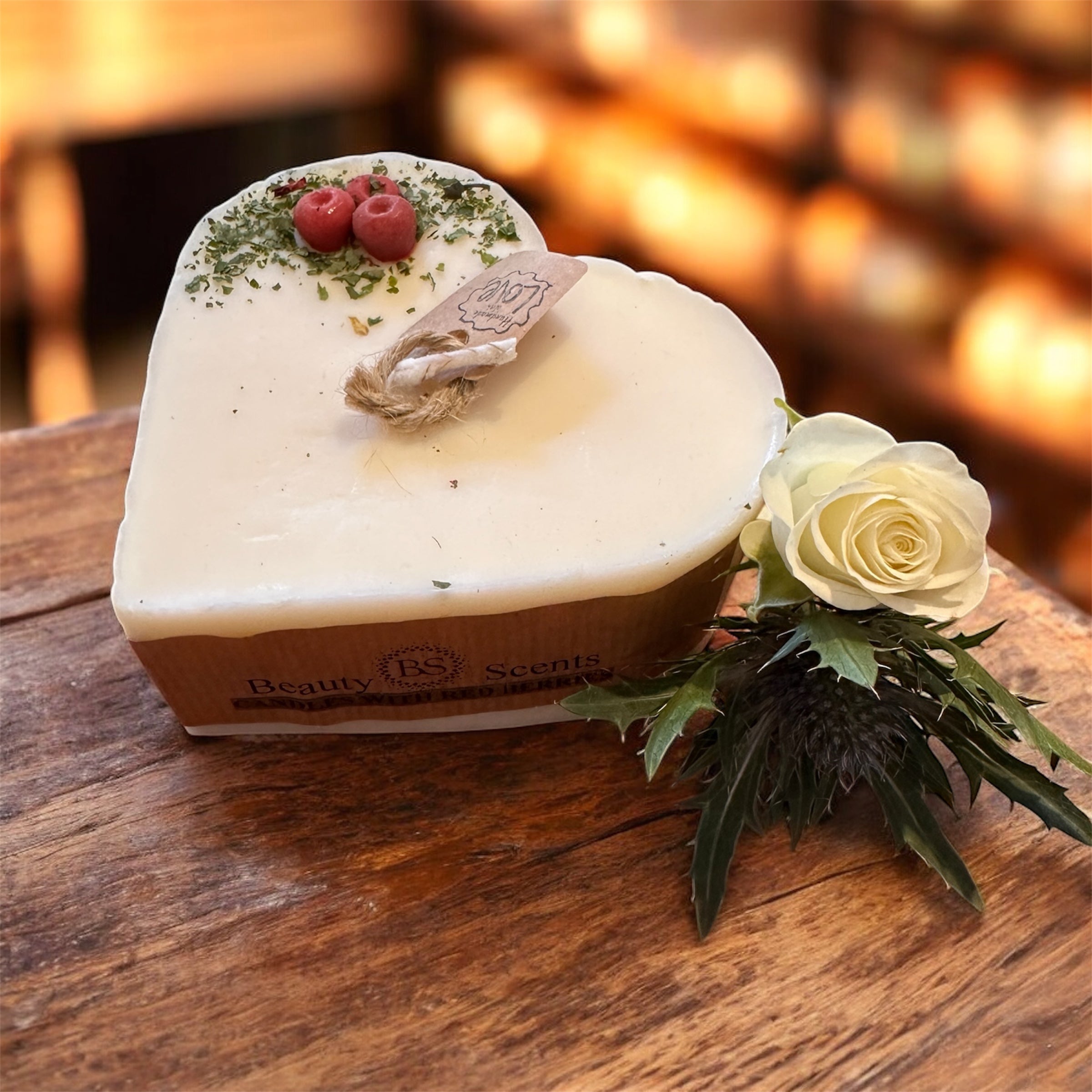 Beauty Scents Muscat Grape large Heart Candle