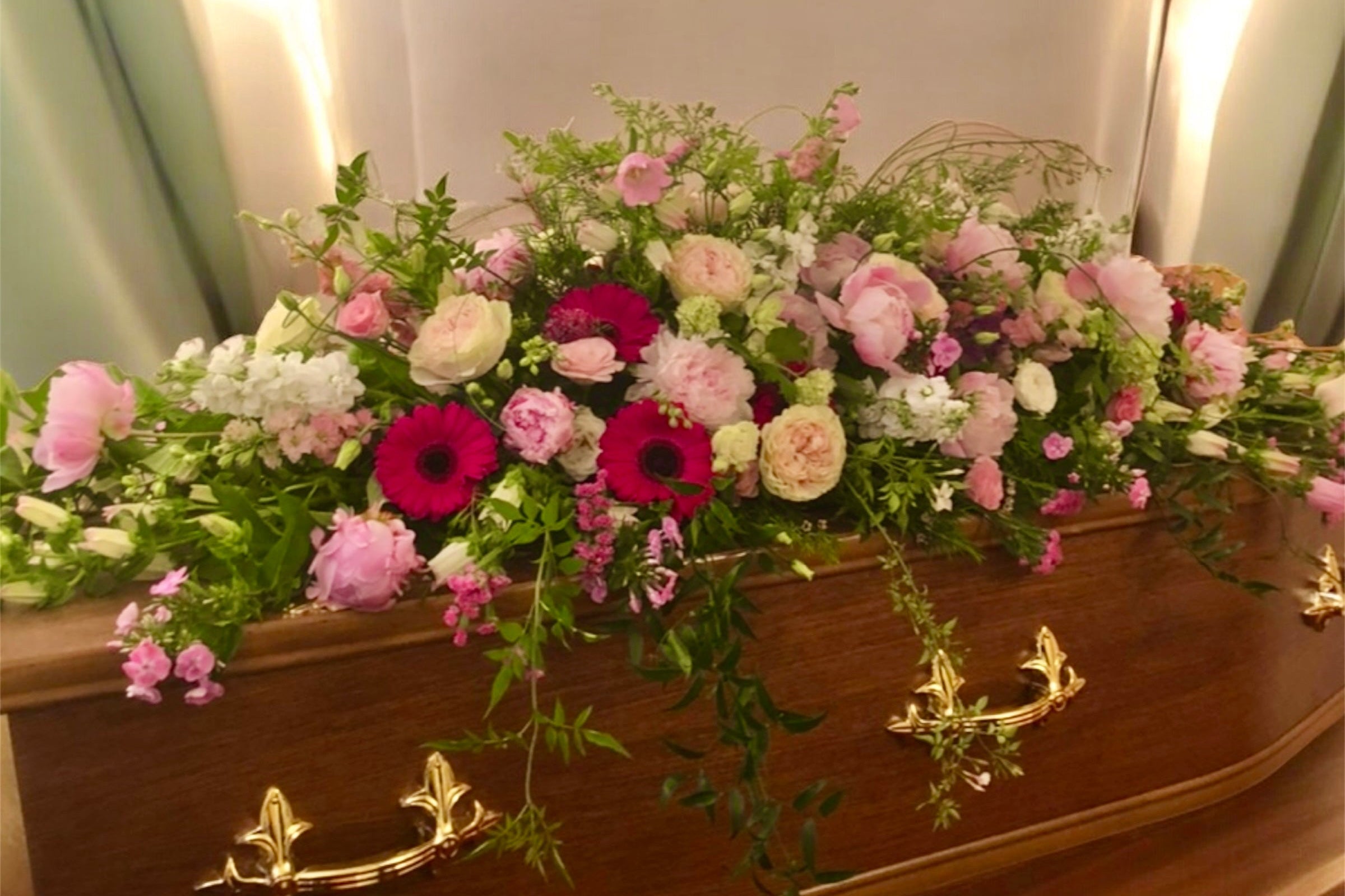 Pink shades Casket Spray